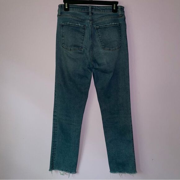 Evereve Size 27 The Ever Straight High Rise Fit Button Fly Medium Wash - Picture 6 of 9